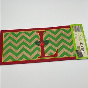 Sassafras Christmas Insert Door Mat - Green and Red